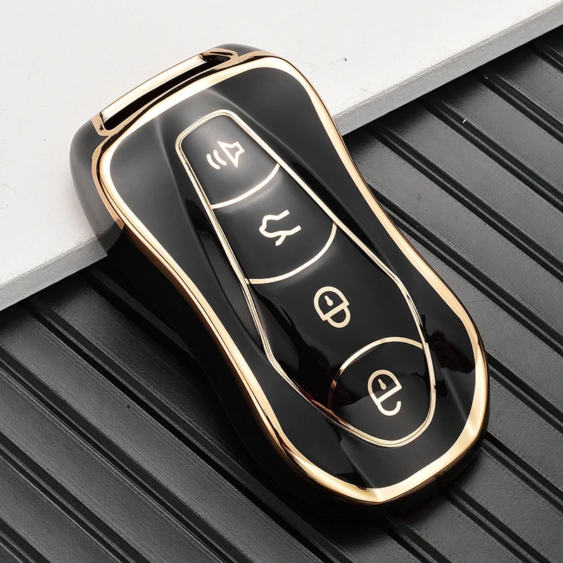 

TPU Car Key Case Cover Protector Fob For Geely Atlas Pro Boyue Tugella Azkarra FY11 Emgrand GS X6 SUV EC7 Keychain Accessories