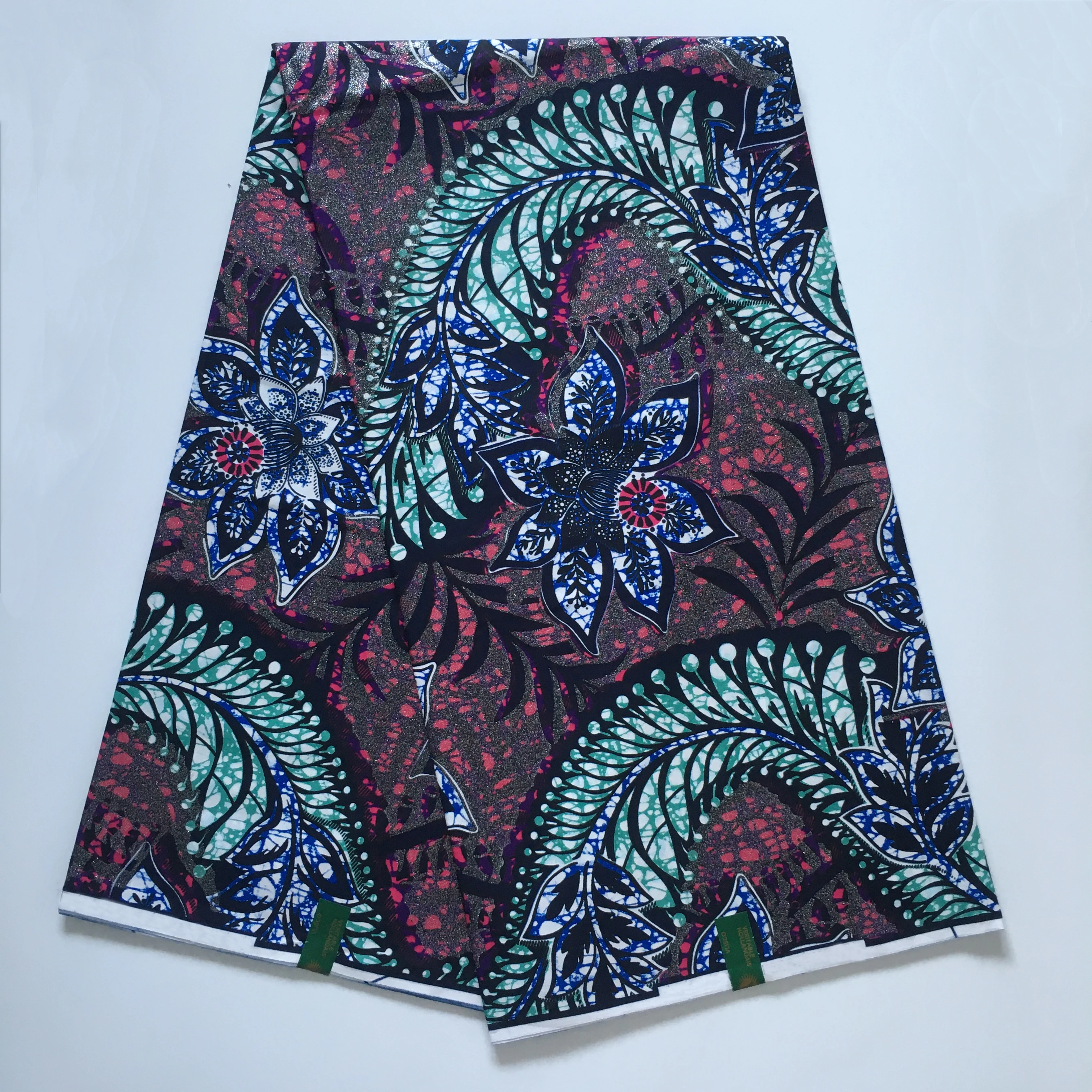 

Grand Glitter Glam африканская золотая восковая ткань 100% хлопок высокое качество Воск Принт анкарская Ткань для шитья 6 ярдов Женская ткань