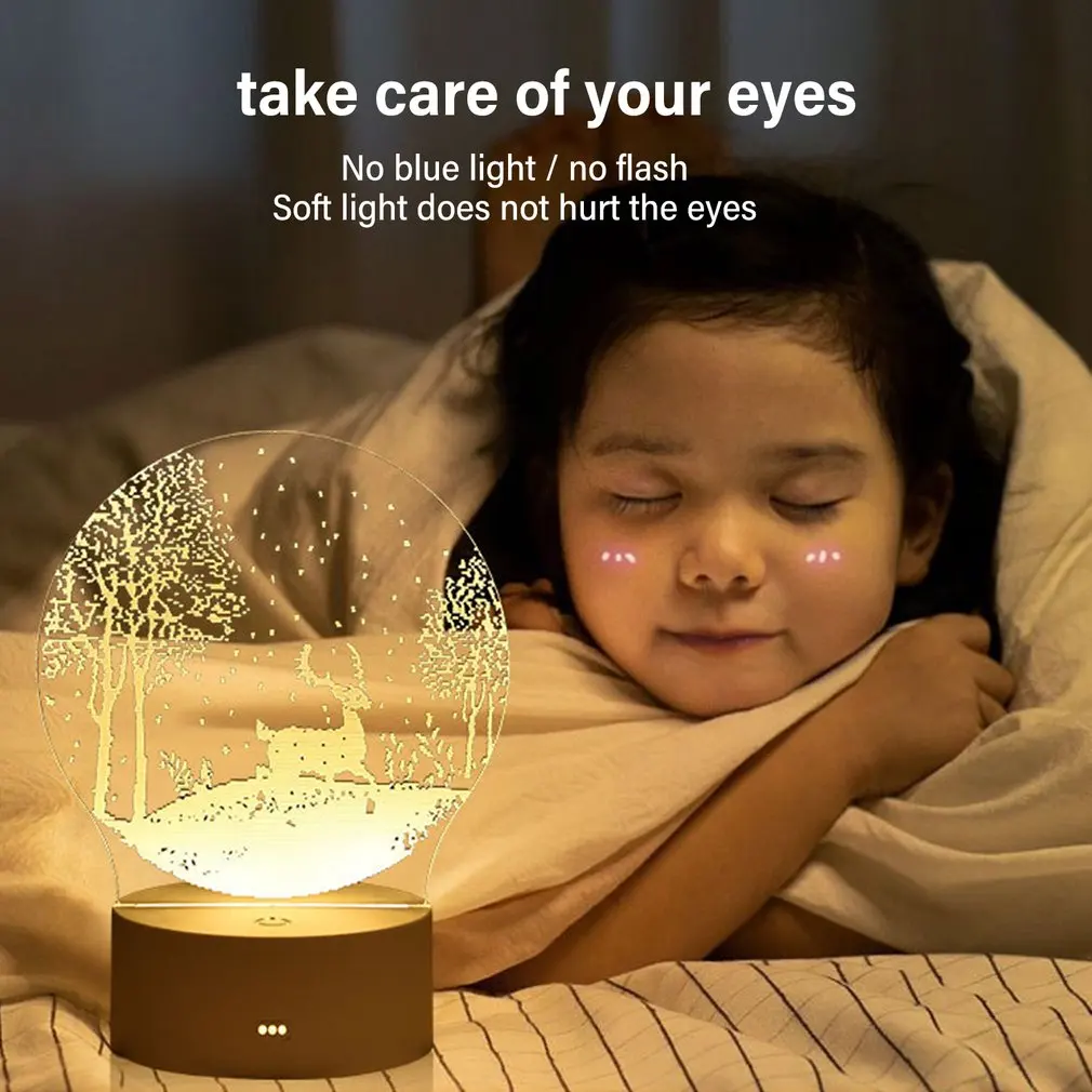 

Romantic Love 3D Acrylic Led Lamp for Home Children's Night Light Table Lamp Birthday Party Decor Valentine's Day Bedside Lamp