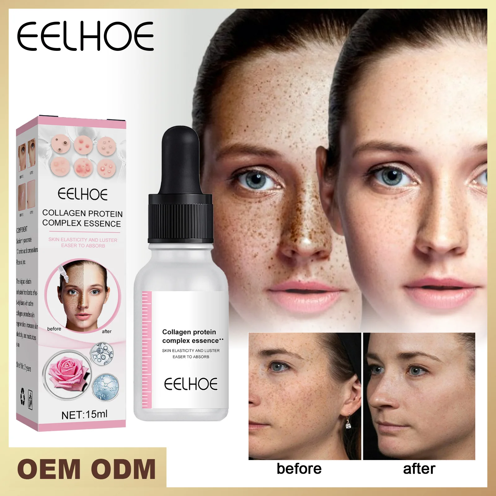 

EELHOE Sheep Placenta Collagen Serum Lifts Firms the Skin Improves Skin Tone Diminishes Blemishes Nourishing Skin Care Essence