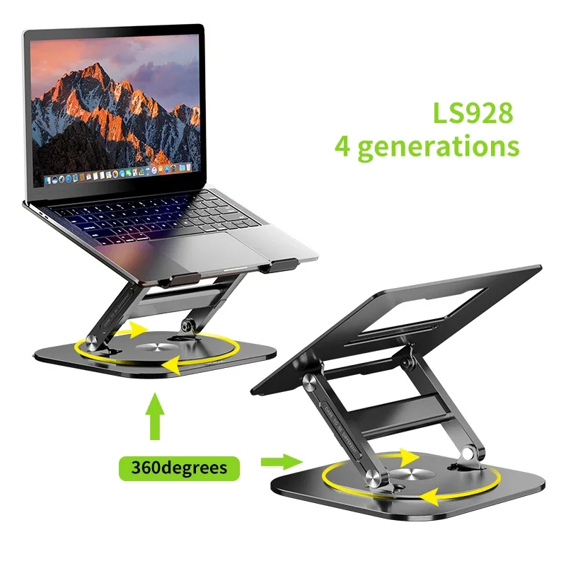 Фото Подставка для ноутбука MCHOSE LS928 720р. °   Вращающийся кронштейн для держателя Macbook Air Pro, офисная поддержка, вращающийся кронштейн из алюминиевого сплава №1