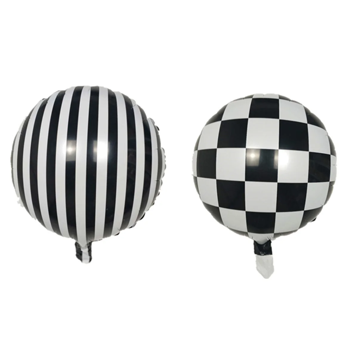 Воздушные шары в черно-белую полоску 18 дюймов