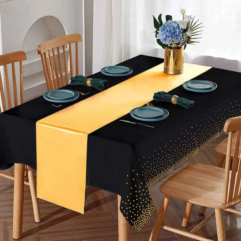 Одноразовая Скатерть 54x108 дюйма искусственная ткань для стола водонепроницаемый