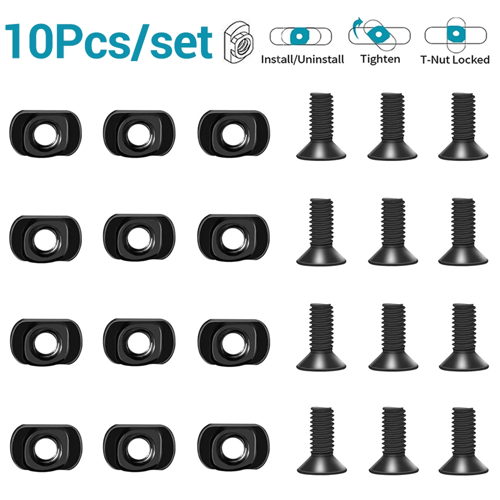 

10 Pcs/lot M-LOK Screw And Nut Replacement for MLOK Handguard Rail Sections Hunting Gun Accessories