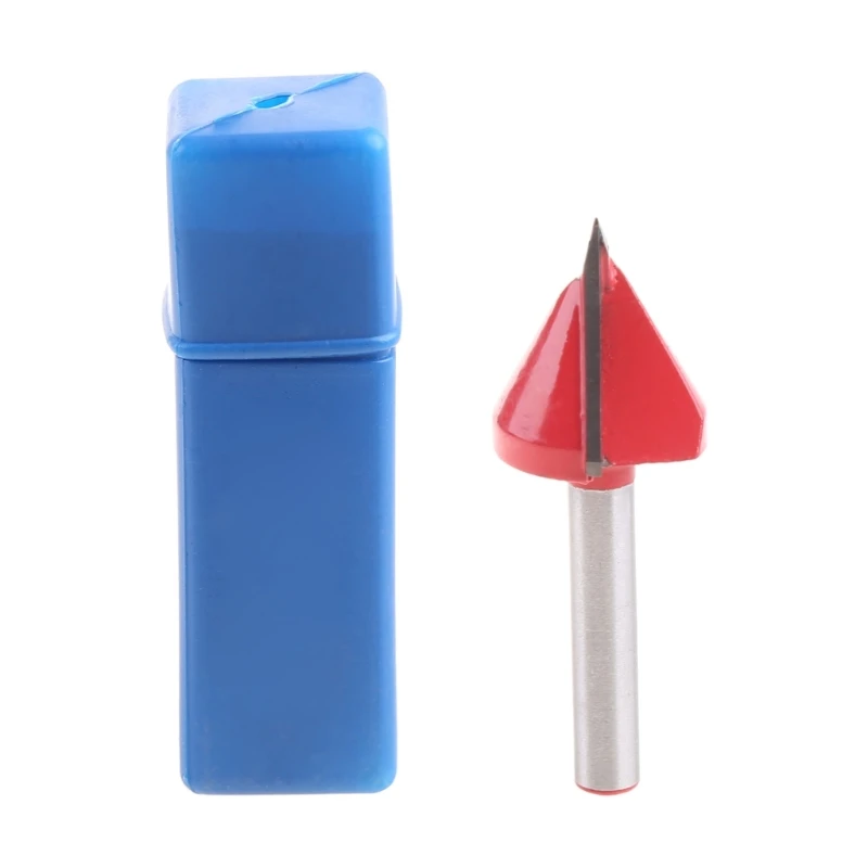 

OOTDTY 2018 60 Degree Router CNC Engraving V Groove Bit 6mm x 22mm 6x22mm 1/4" Shank SEP25_30