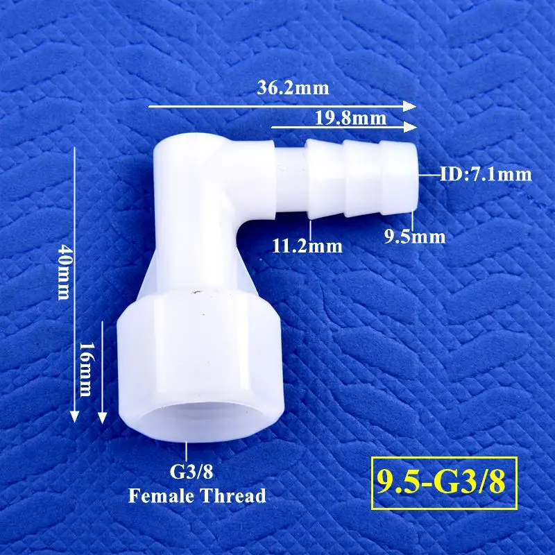 

SgooHan Полипропиленовый угловой переходник для шланга G3/8 до 3,2~14,2 мм