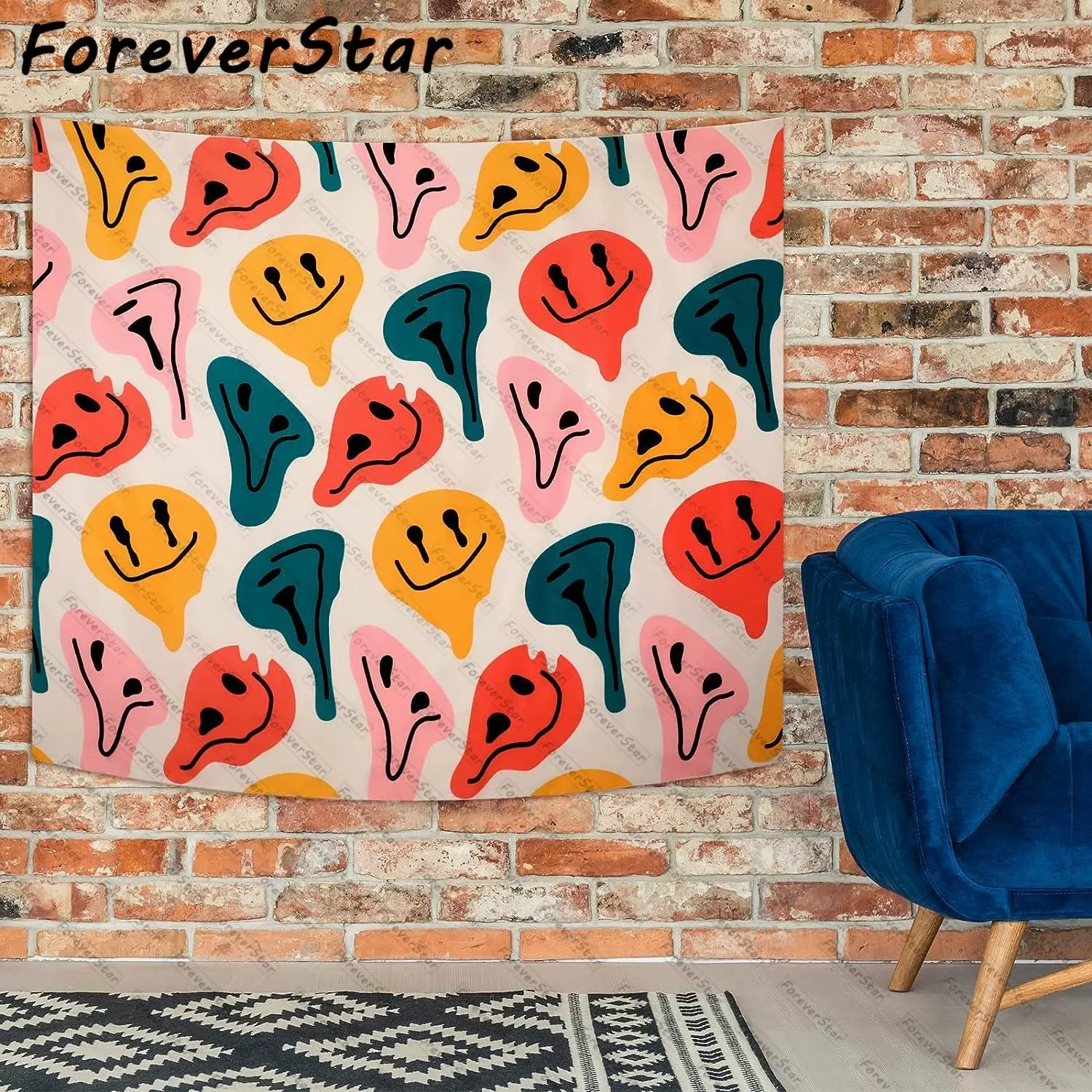 

ForeverStar Kawaii гобелен хиппи гобелены на стену Декор Эстетическая комната подвесной домашний текстиль сад Новый