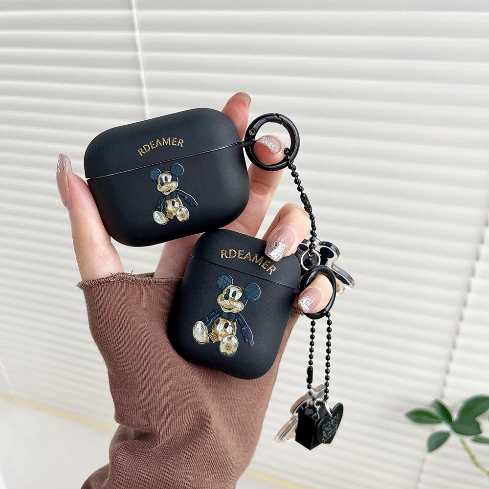 

Disney Mickey with Pendant for Apple AirPods 1 2 3 Case AirPods Pro 2 Case IPhone Earphone Accessories Air Pod Cover Gift