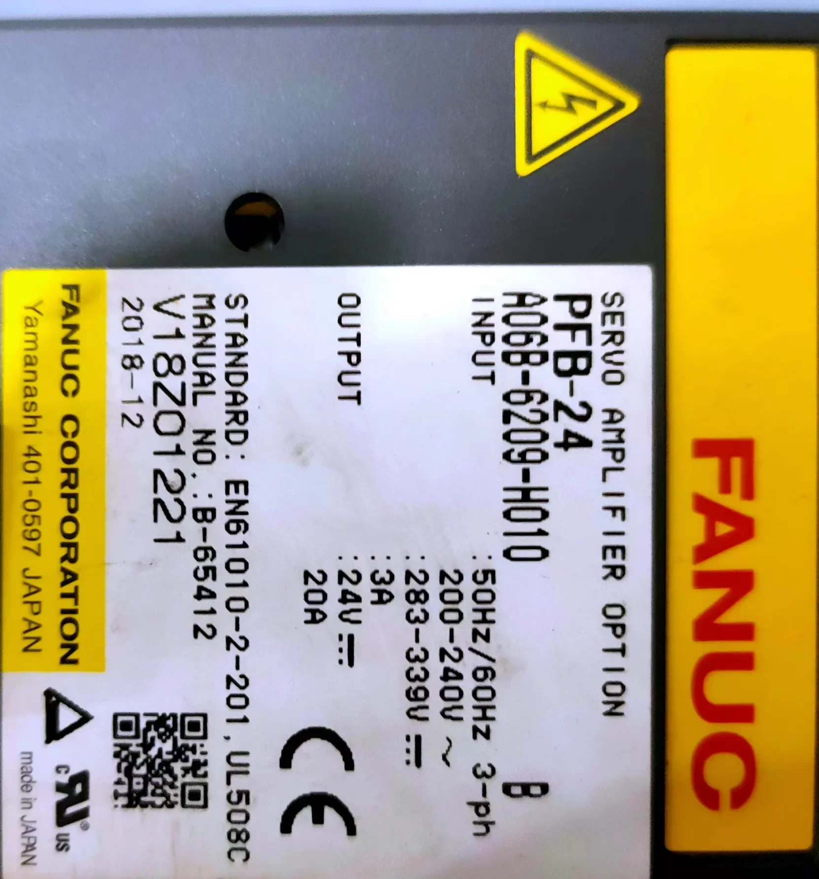 A06B-6209-H010 Опция сервоусилителя FANUC PFB-24 для системы ЧПУ