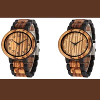 high grade ebony room zebra wood men women wooden watch arabic numeral dial luxury business leisure precious quartz wristwatch