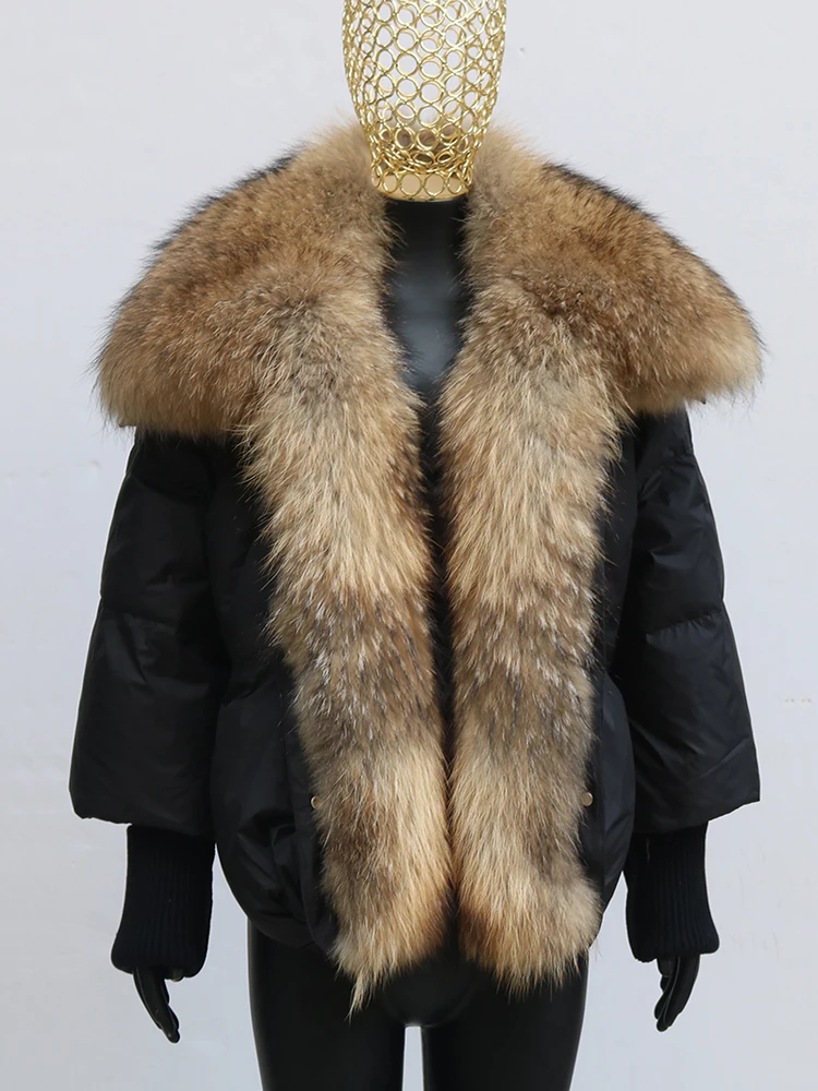 Goose Down Jackets Women Luxury 2022 Detachable Real Fox Fur Collar Winter Fashion Thick Warm Female Puffer Coat