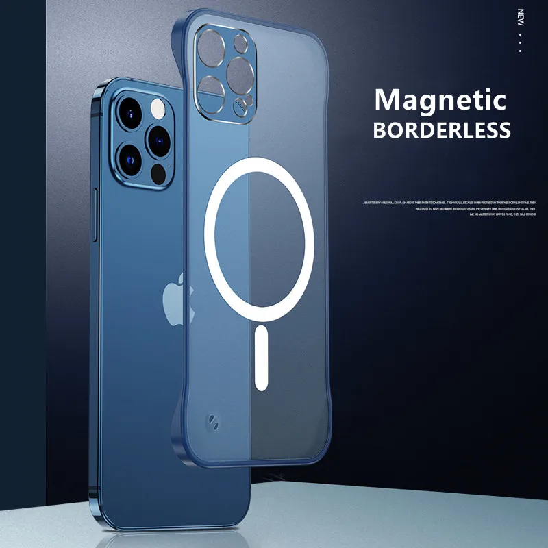 Чехол для iPhone 13 магнитный чехол 13pro Max без бампера 13Mini матовый с защитой от