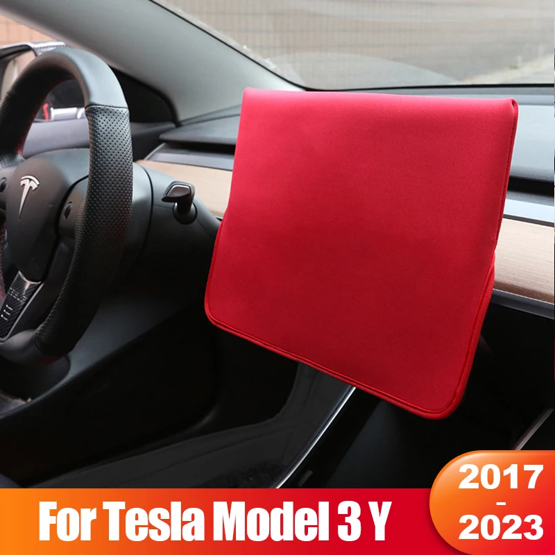 

For Tesla Model 3 Y 2017- 2020 2021 2022 2023 Model3 Three Car Navigation Screen Cover Sleeve On Sunshade Protector Accessories