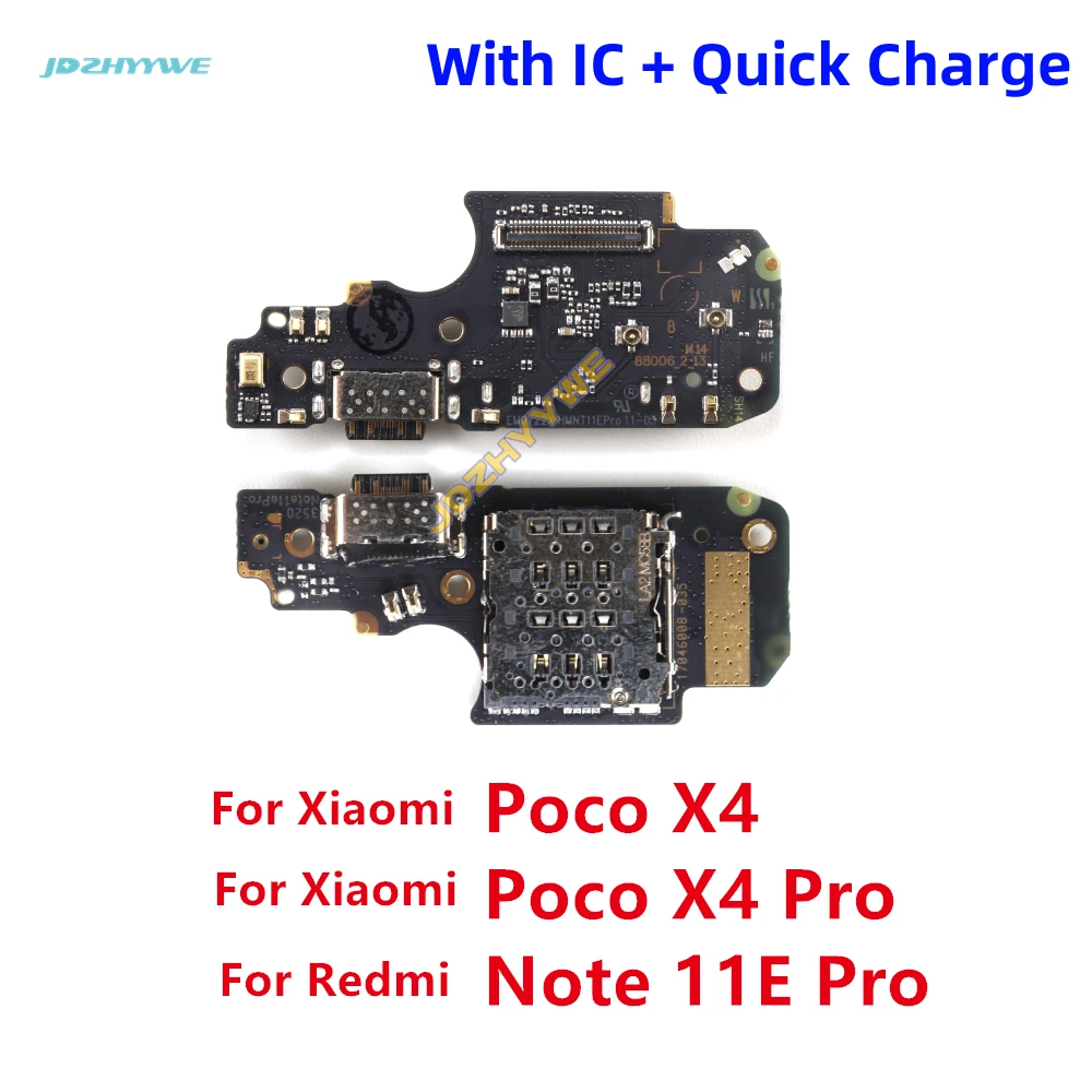 

USB Charging Port Charger Board Flex Cable For Xiaomi Poco X4 Pro Redmi Note 11E Pro Dock Plug Connector With Microphone