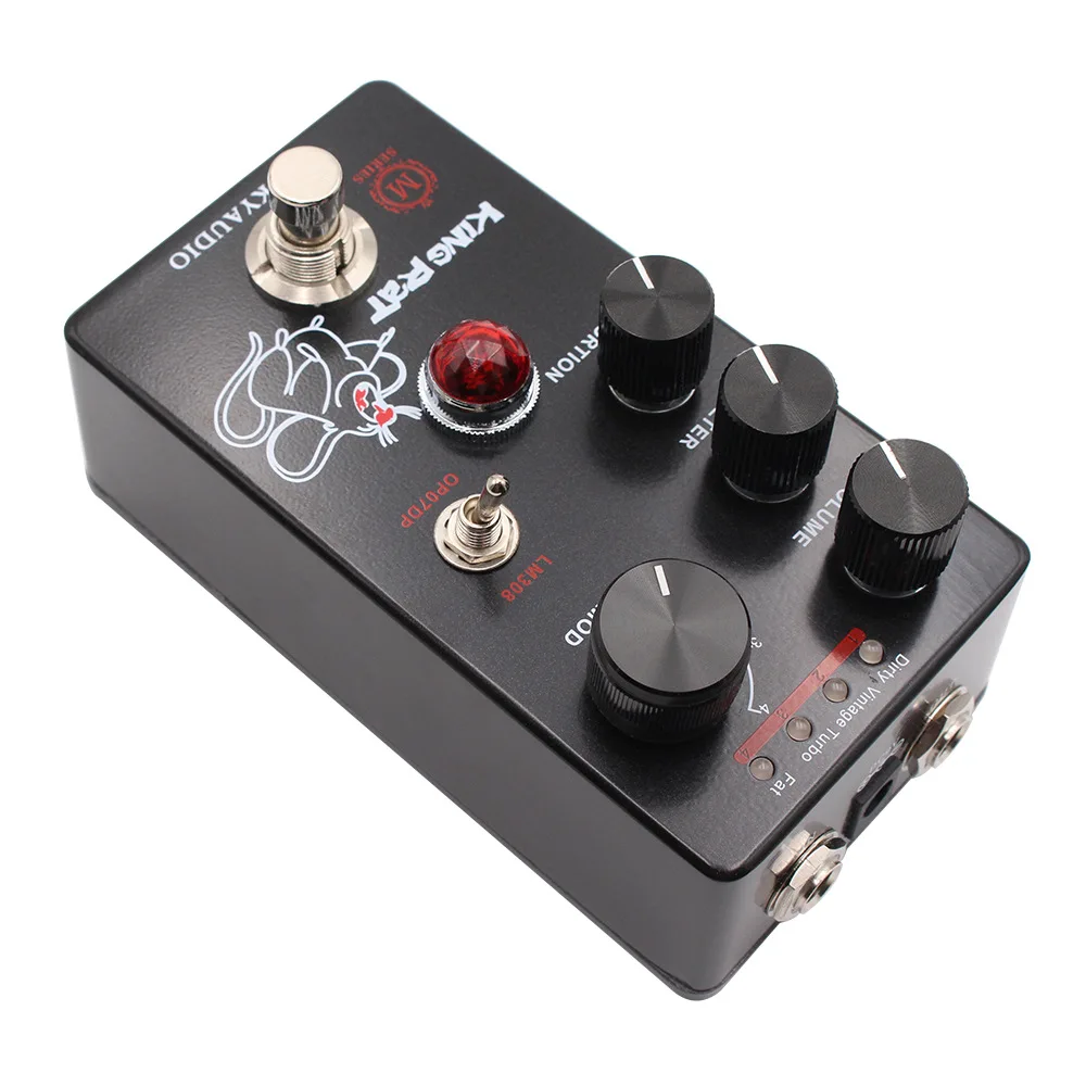 MOSKYAUDIO KING RAT педаль эффектов для гитары True Bypass Guitarra Fuzz Distortion аксессуаров