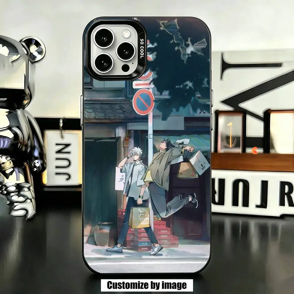 Фото Чехол для телефона Link C-Click Shi Guang Dai Li Ren Anime для iPhone 17, 16, 15, 14, 13, 12 Plus, Pro Max, XS, серый, серебристый, чехол-накладка №2