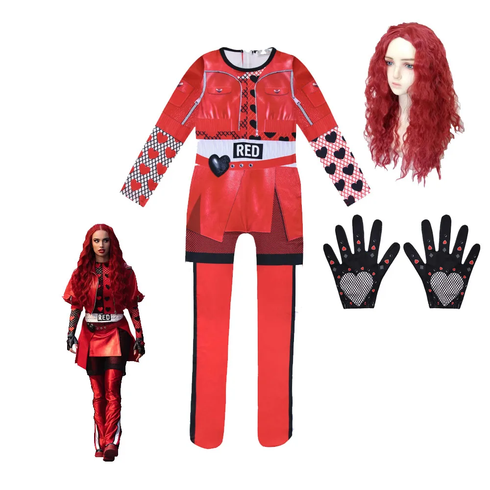 Детская цельнокроеная одежда для косплея девочек красная ДЕТСКАЯ ОДЕЖДА дня