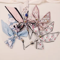 mobile phone lanyard pendant new womens bow ornament silk scarf high end pendant mobile phone shell universal anti lost sling