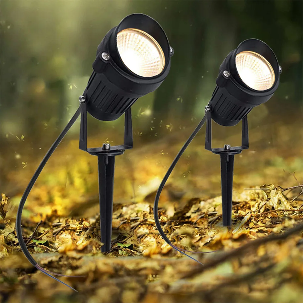 

Outdoor LED COB Garden lighting 5W 10W Spike Lawn Lamp Waterproof Lighting Led Light Garden Path Spotlights AC110V 220V RGB Red