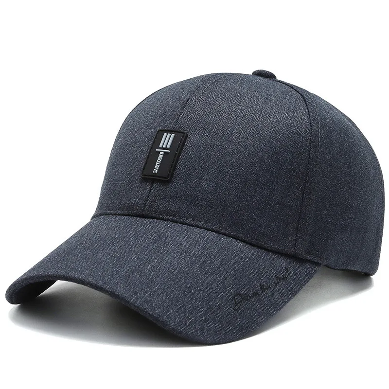 Casual Solid Cotton Baseball Caps Elderly Dark Color Unisex Adjustable Snapback Cap for Men Women Fashion Sport Outdoor Dad Hats