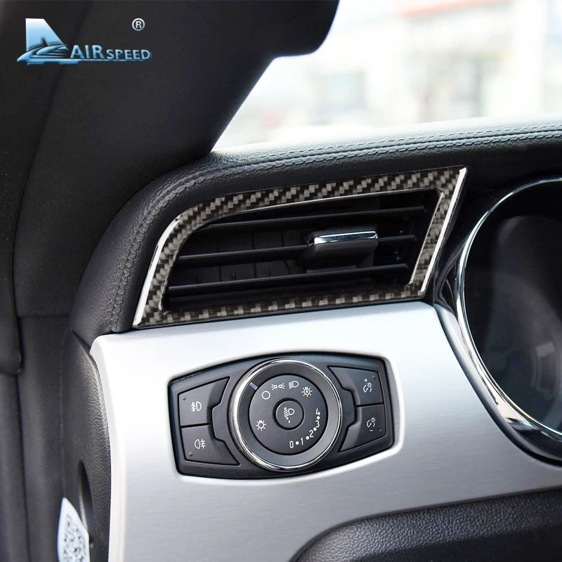 

Airspeed Carbon Fiber AC outlet for Ford Mustang Car-Styling Air Conditioner Outlet door AC 2015 2016 2017 Auto Accessories