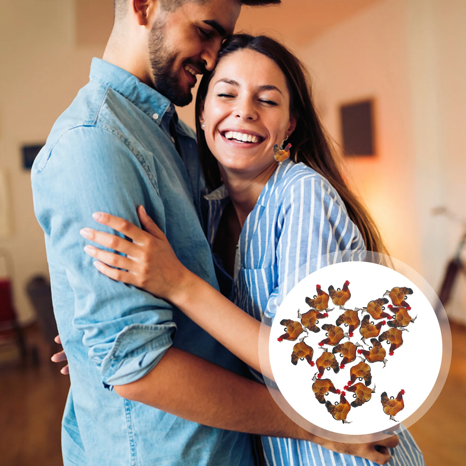 20 Pcs Trendy Necklaces Animal Beads Jewelry Making Pendants Charms Key Chain 3.8X2cm DIY Acrylic Earring