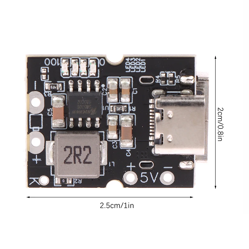 USB Type-C 5В 2А Модуль повышающего преобразователя напряжения (Boost Converter) с LED-дисплеем для DIY зарядных устройств и аксессуаров для мобильных повербанков (art.: 3920d7e09bddf) - 3920d7e09bddf