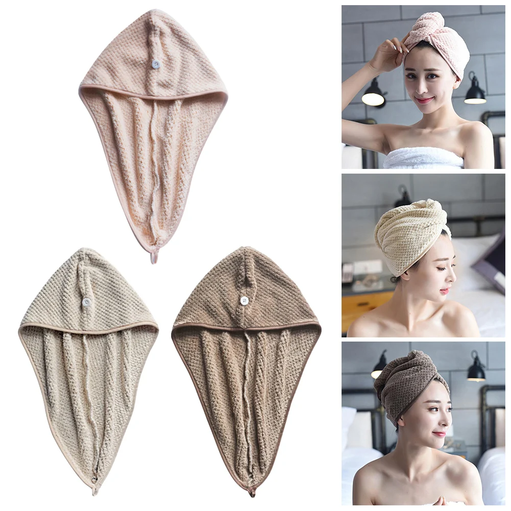 

Towel Dry Hair Hat 60cm X 24cm Absorbent Machine Washable Microfiber Quick Drying Shower Bathroom High Quality