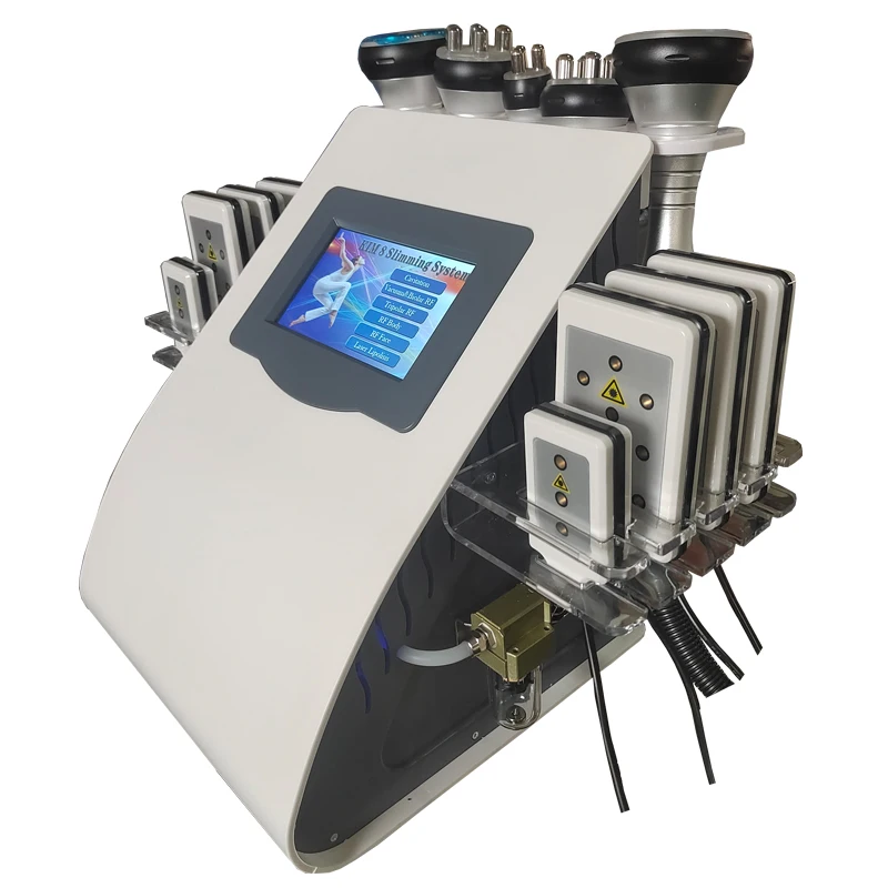 

6 in 1 Vacuum Laser Radio Frequency RF 40K Cavi Lipo Slimming Ultrasonic Liposuction Cavitation Machine For Spa