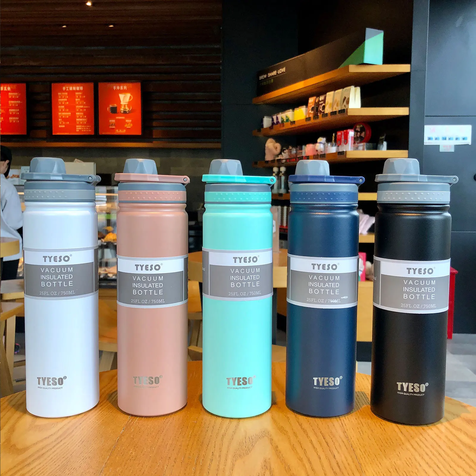 Bottle Double Walled  Keeps Hot & Cold Vacuum Flasks Stainless Steel Sport Water Bottle Mint Green Thermal Mug