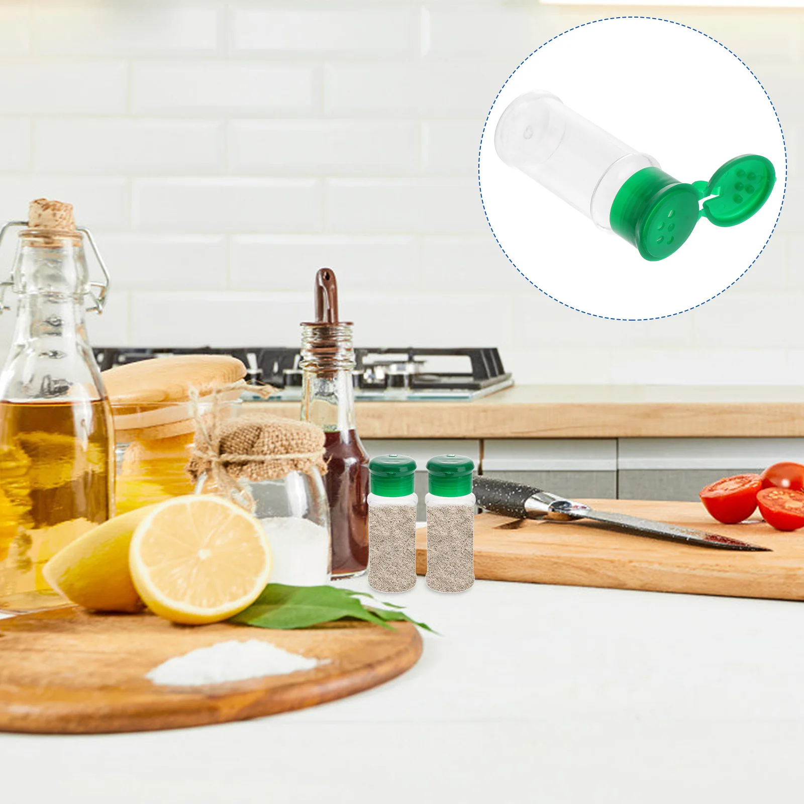 

Jar Bottle Pepper Shaker Saltcontainer Seasoning Powder Jars Shakers Condiment Clear Empty Bottles Sugar Seasonings Can