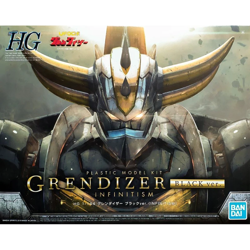Bandai оригинальная аниме-фигурка HG 1/144 НЛО робот черный золотой грендар GUNDAM Таблица