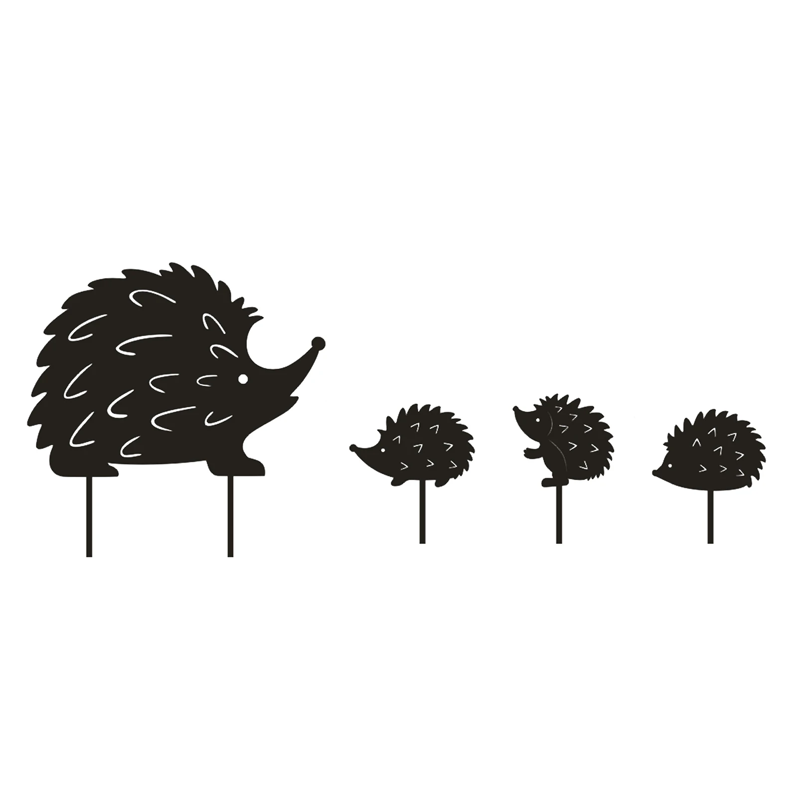 

Оформление для сада с изображением семьи ежей