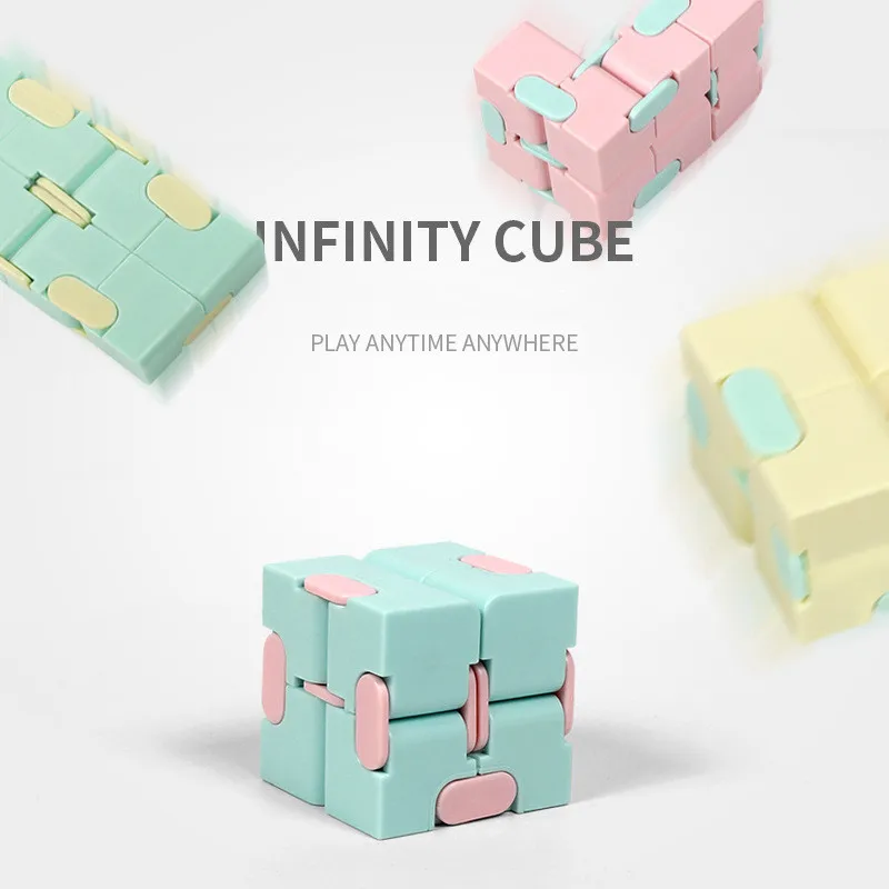 

Fingertip Infinity Magic Cube Adult Relax Stress Reliever Toys Children's Hands-on Toy High Quality Macron Color Plastic
