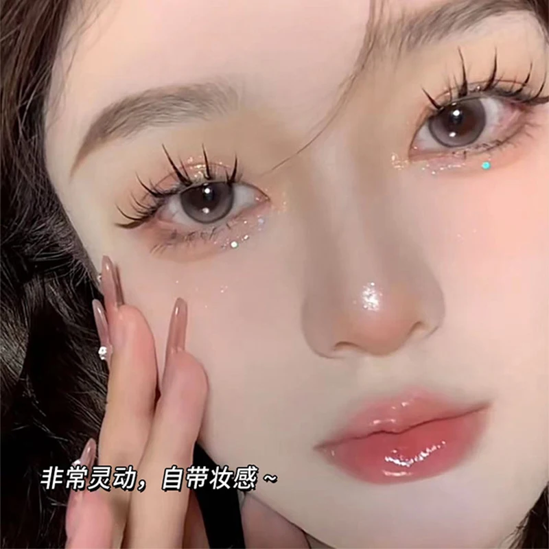 New Hand Thick False Eyelashes Tapered Cross Messy Soft Natural Fake Eyelashes Daily Dating Makeup Tools Eyelashes