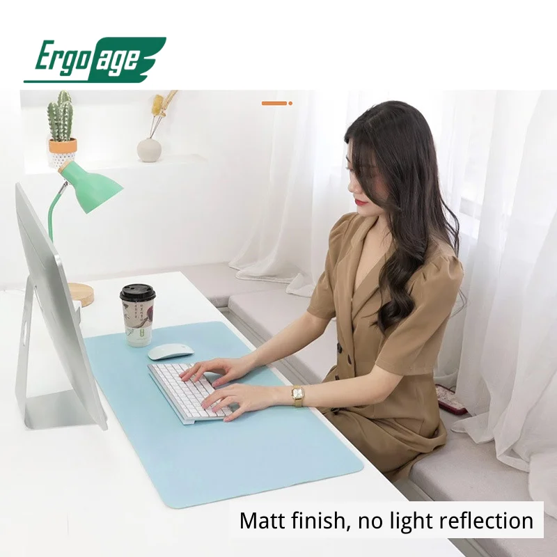 ERGOAGE MOUSE PAD DESK MAT WRITING FOR OFFICE LEATHER TABET CARPET LARGE PROTECTOR GAMING GAMER ON - Коврик для мыши ERGOAGE с подставкой для письма из кожи для офиса, большой защитный ковер для игроков.