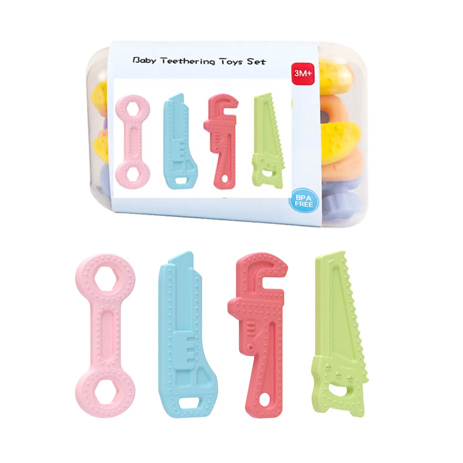 

Baby Teether Health Care Molar Toy Tactile Cognition Food Grade Silicone Newborn Teething Toys Baby Shower Gift BPA Free