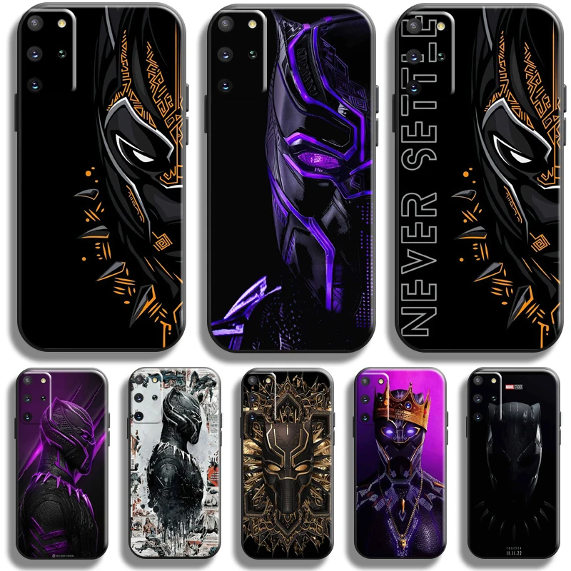

Marvel Avengers Black Panther Phone Case For Samsung Galaxy S22 S21 S20 S10 10E S9 S8 Plus S22 S21 S20 Ultra FE 5G Soft