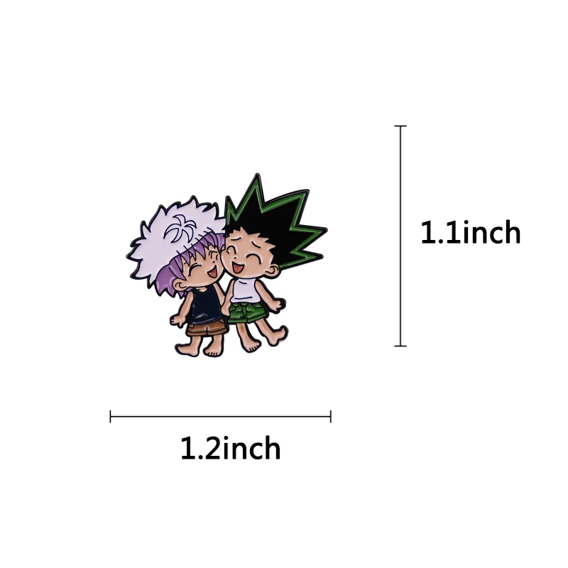 Эмалированная булавка Killua из аниме Hunter X Gon и броши Bff значки украшение для