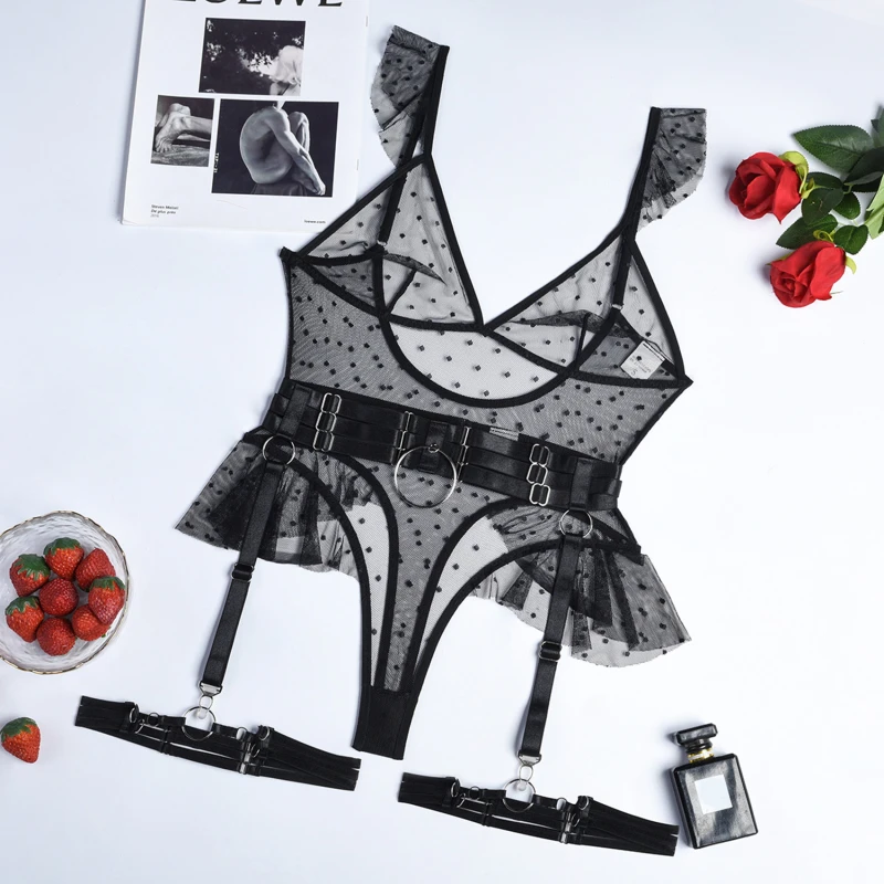 

Боди в горошек нижнее белье сексуальное прозрачное соблазнительное кружевное прозрачное эротические костюмы для фитнеса порно Горячие То...