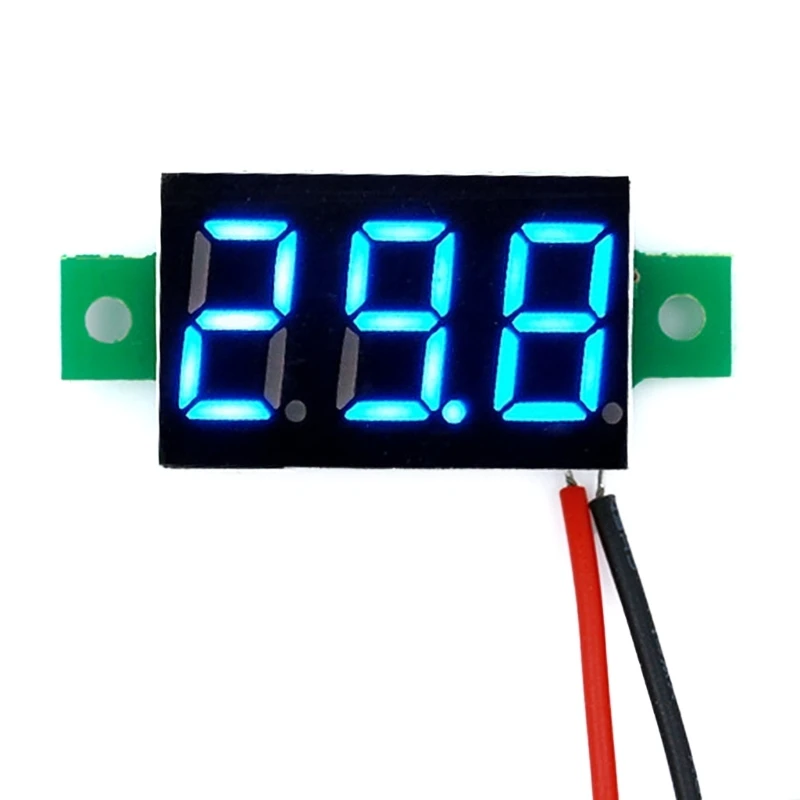 

LED Digital Voltmeter DC2.4-30V Voltage Meter Car Motocycle Voltage Detector Panel with Connection Wires High Accuracy