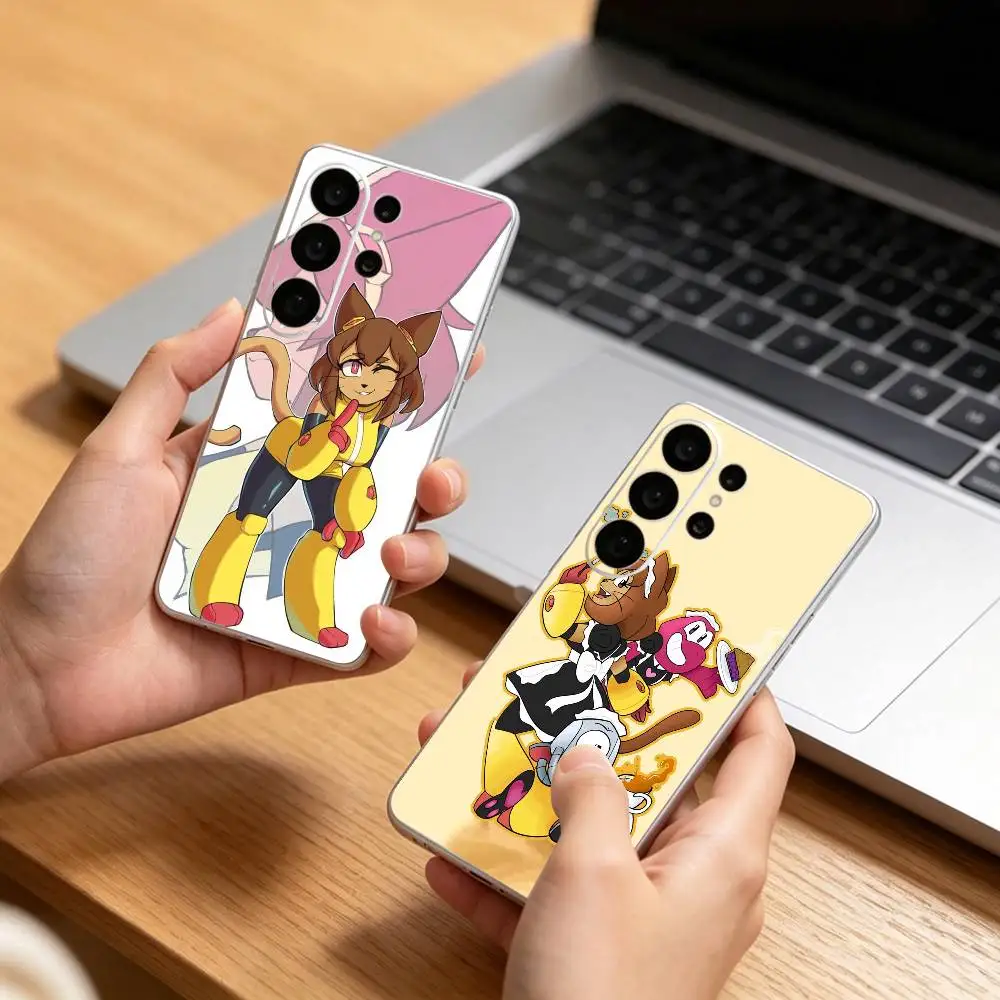 Фото Крутой аниме-чехол G-GameoverseS для телефонов Samsung S25, S24, S21, S22, S20, S10, S9 Ultra, Plus, FE, Lite, прозрачная накладка №1