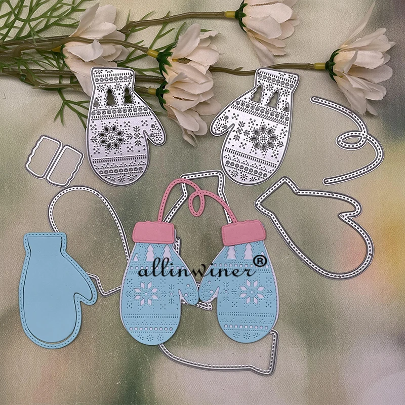 

New Christmas gloves Metal Cutting Dies Stencils For DIY Scrapbooking Decorative Embossing Handcraft Die Cutting Template