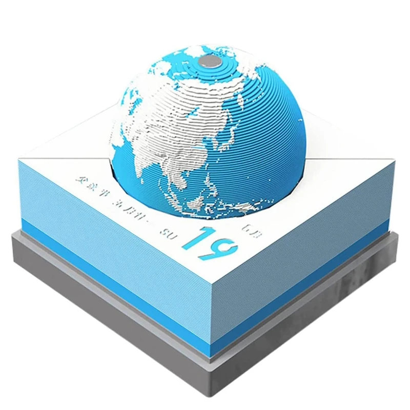 

2022 3D Earth Calendar Memo Pad Innovative 3D Paper Sculpture Calendar Art Earth Model Desk Calendar