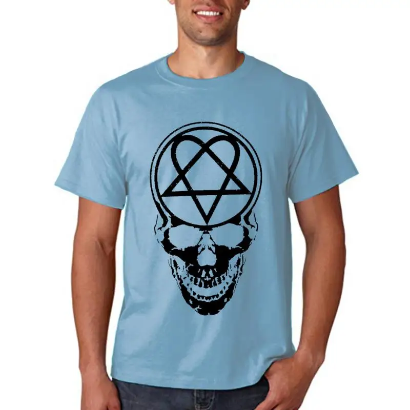 

Him Men's Heartagram Skull T-Shirt Green