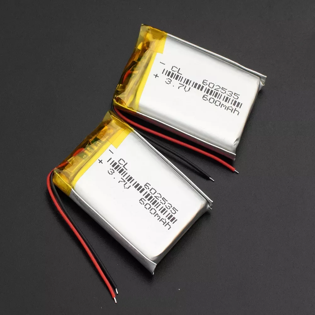 

lithium battery lithium polymer Rechargeable battery 602535 600 mah 3.7V For MP3 MP4 MP5 GPS PSP MID Bluetooth Headset