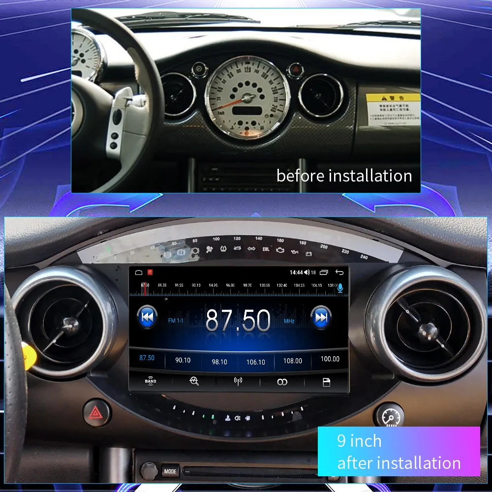 Автомагнитола 2 Din 6 ГБ + 128 Гб Android 11 0 для BMW MINI 9 дюймов Carplay Wi-Fi 4G мультимедиа стерео