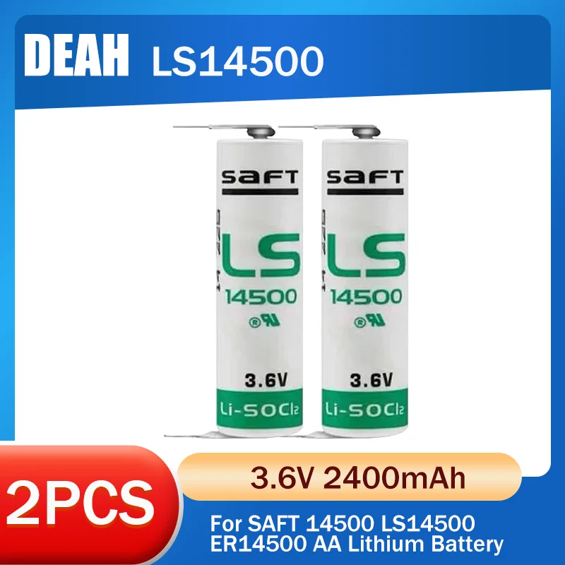 Литиевая батарея Saft LS14500 ER14505 3 6 TL5104 с штифтами для ПЛК-оборудования первичные
