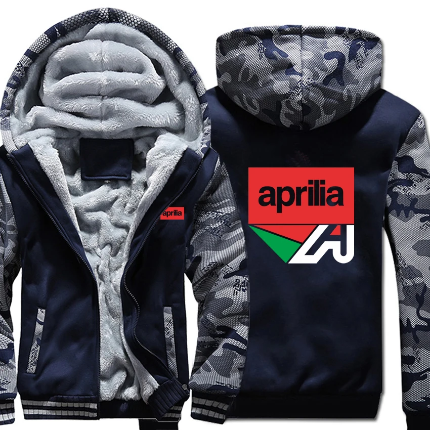 

2022 Motorcycle Aprilia Sweatshirt Camouflage sleeve Jacket Hoody Zipper Winter Fleece Aprilia Motor Hoodies