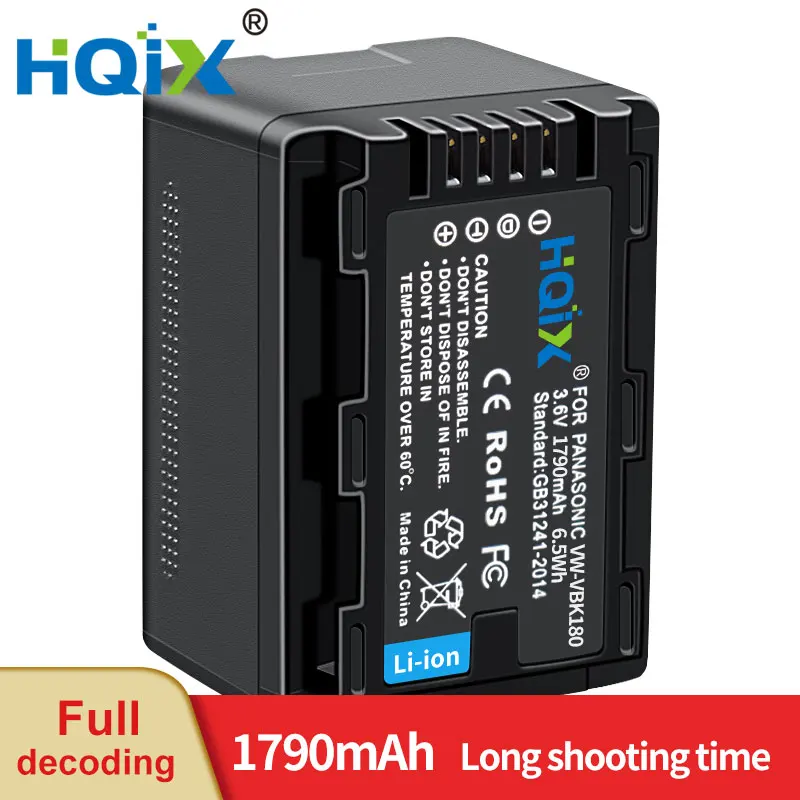 

HQIX для Panasoinc HDC-SD40 SD60 SD80 SD90 SD99 SDX1 H80 HS50 HS60 HS70 HS80 HS85 TM25 TM35 камера VW-VBK180 зарядное устройство Аккумулятор